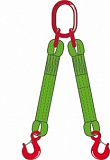 Картинка Строп текстильный двухветвевой 2СТк (г/п 1,4т-11,2т) от компании Стрела Тольятти