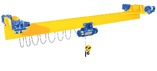 Картинка Кран балка - подвесной однобалочный мостовой электрический кран от компании Стрела Тольятти